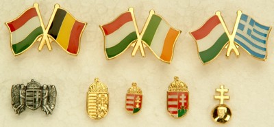 vert, tűzzománc, festett, plasztikus kitűzők