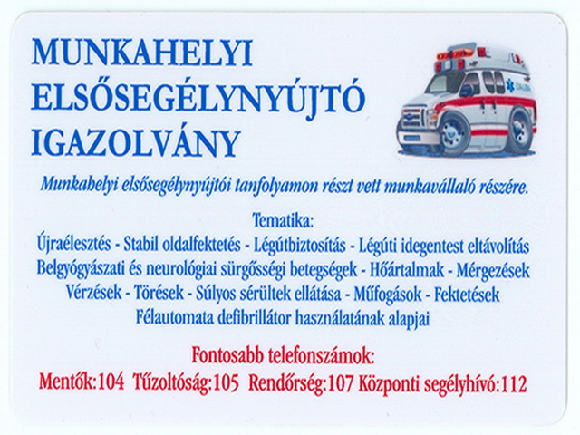 SOS plasztikkártya